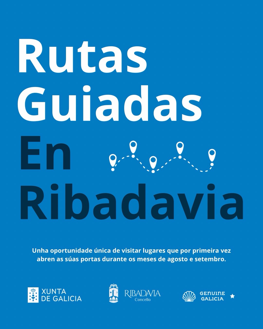 📅 Organiza a túa escapada a Ribadavia este verán! 🚌😎

Deixámoste por aquí toda a información para que non te perdas as nosas Rutas Guiadas exclusivas durante agosto e setembro. 🗺️🍷

Desliza a imaxe ➡️ para ver todos os detalles:

👉 Ruta 1: Grandes Mosteiros, Conventos e Capelas.

👉 Ruta 2: Igrexas Románicas, Centro Histórico e Barrio Xudeu.

👉 Días, horarios, punto de saída e reservas.

Unha oportunidade única para visitar lugares que abren as súas portas por primeira vez. ✨ As prazas son limitadas, así que non o deixes para o final! 👇

📲 WhatsApp: 675 55 85 45

🌐Web: www.genuinegalicia.com